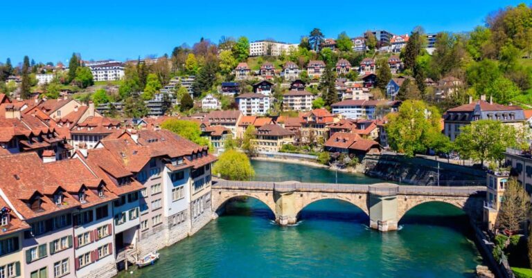 ariel view of bern, switzerland