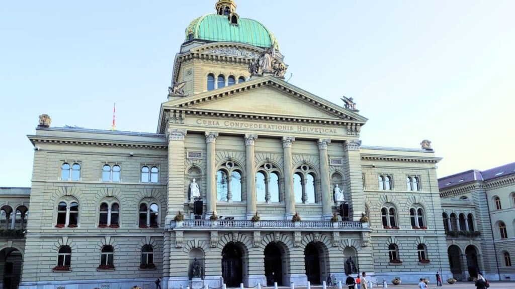 Bundesplatz in Bern, Switerland