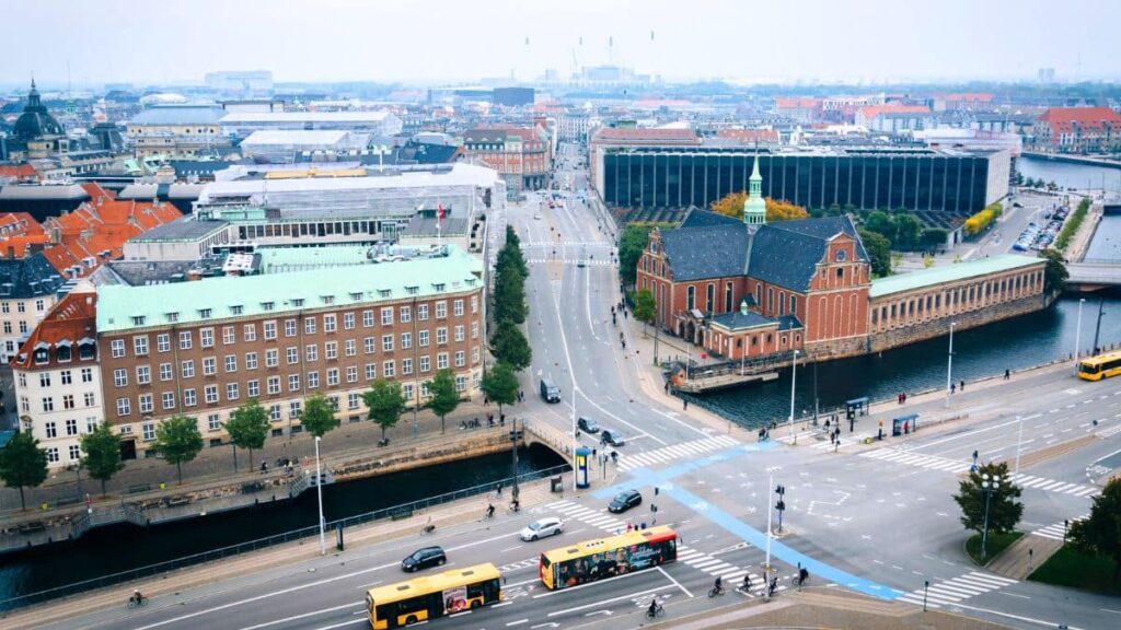 View from tower at Christiansborg Palace