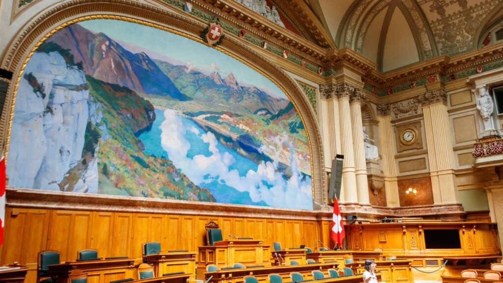 Swiss Parliament Interior Mural